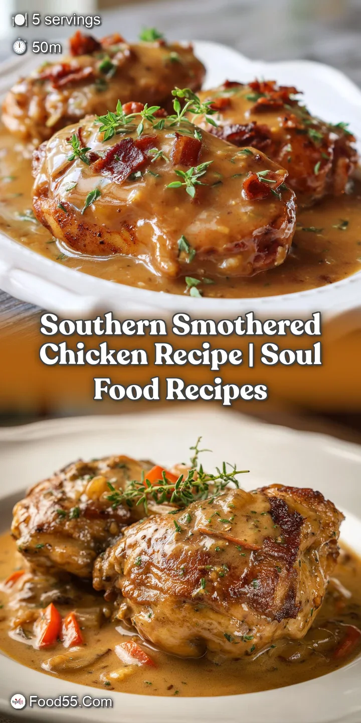 Close-up of juicy, perfectly cooked chicken bathed in a velvety, savory gravy, steam gently rising.