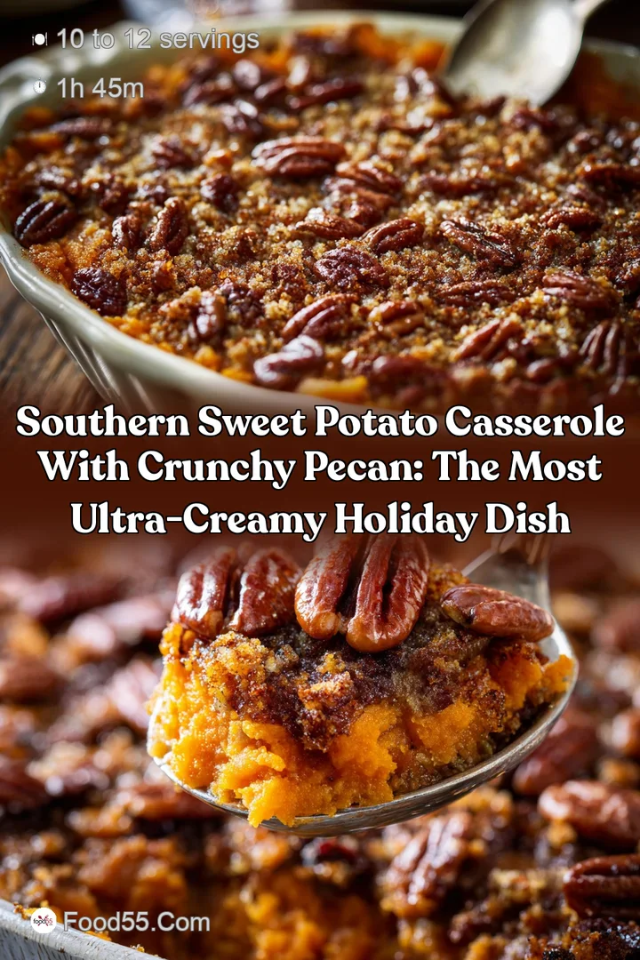 Southern Sweet Potato Casserole with Crunchy Pecan: The Most Ultra-Creamy Holiday Dish