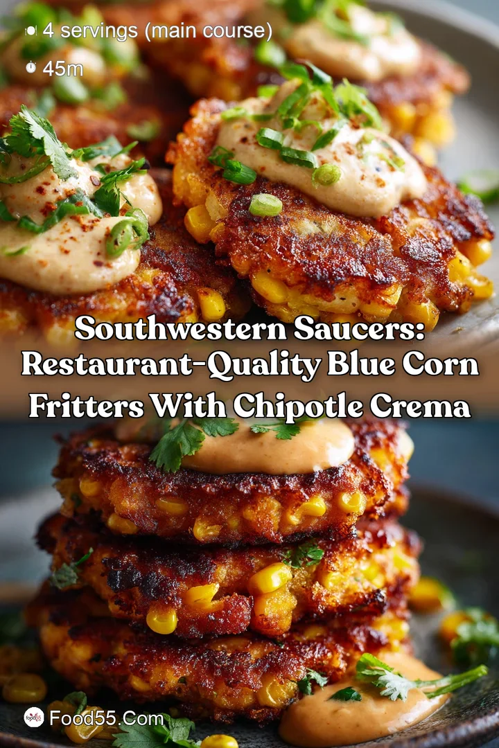 Southwestern Saucers: Restaurant-Quality Blue Corn Fritters with Chipotle Crema