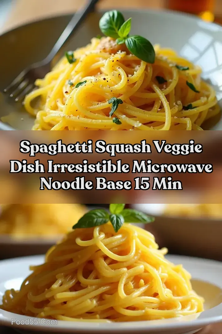 Spaghetti Squash Veggie Dish Irresistible Microwave Noodle Base 15 Min