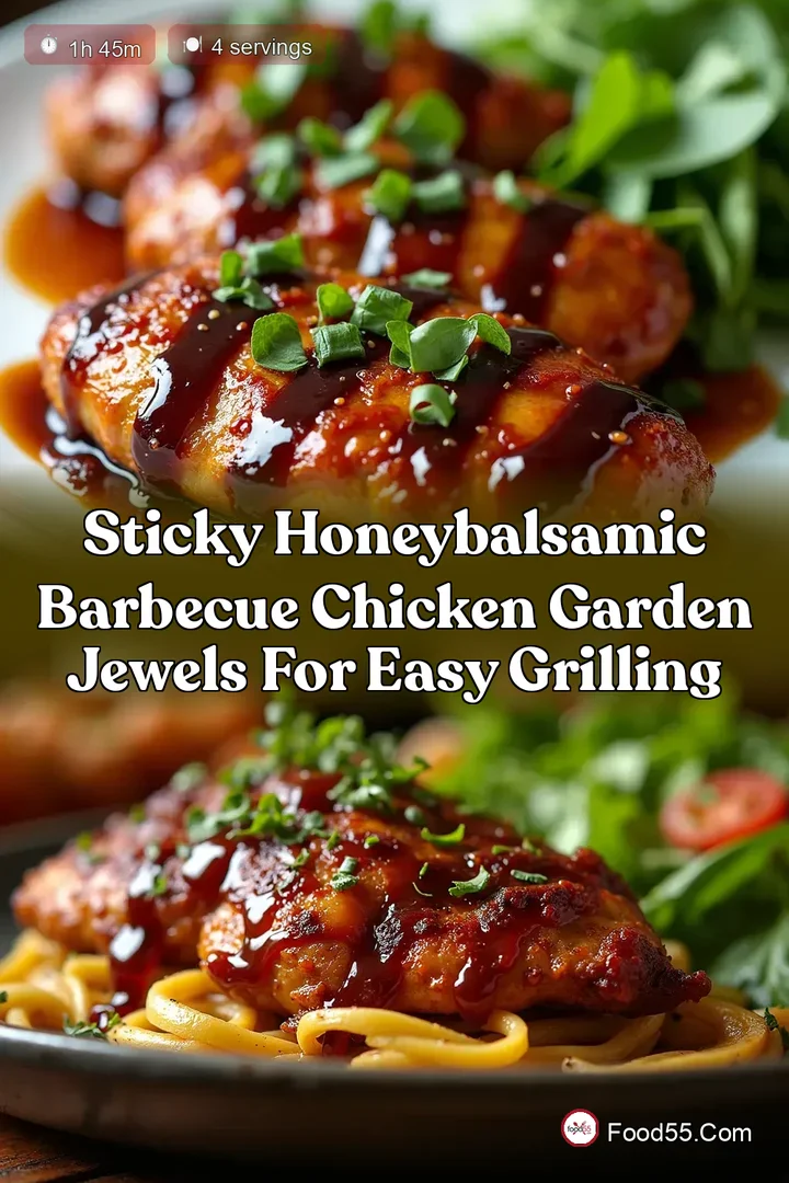 Sticky HoneyBalsamic Barbecue Chicken Garden Jewels for Easy Grilling