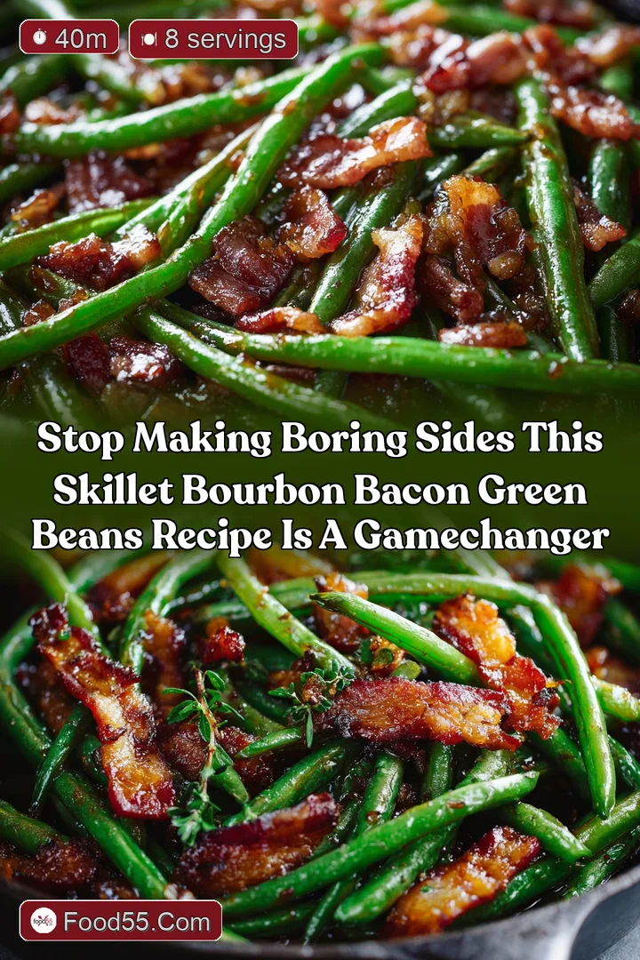 Stop making boring sides This Skillet Bourbon Bacon Green Beans recipe is a gamechanger