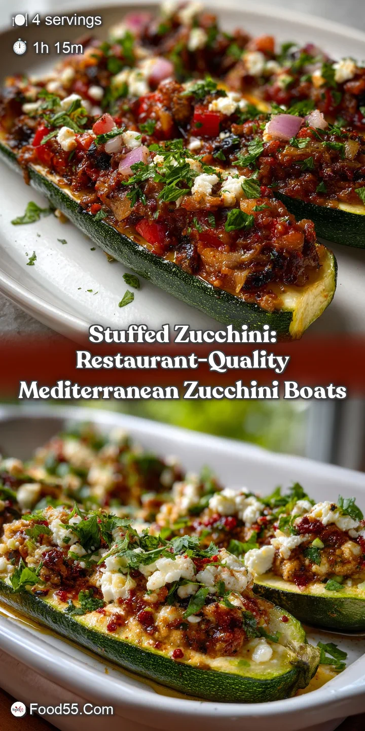 Stuffed Zucchini: Restaurant-Quality Mediterranean Zucchini Boats