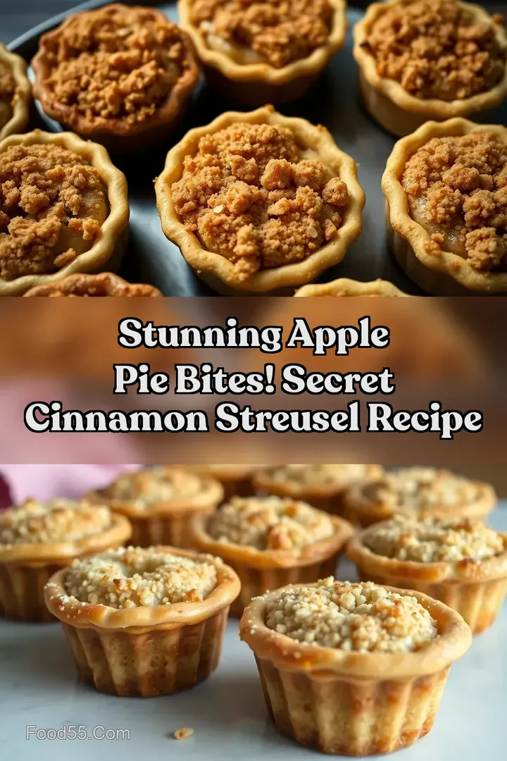 Stunning Apple Pie Bites! Secret Cinnamon Streusel Recipe : PIN FOR LATER Stunning Apple Pie Bites! Secret Cinnamon Streusel Recipe