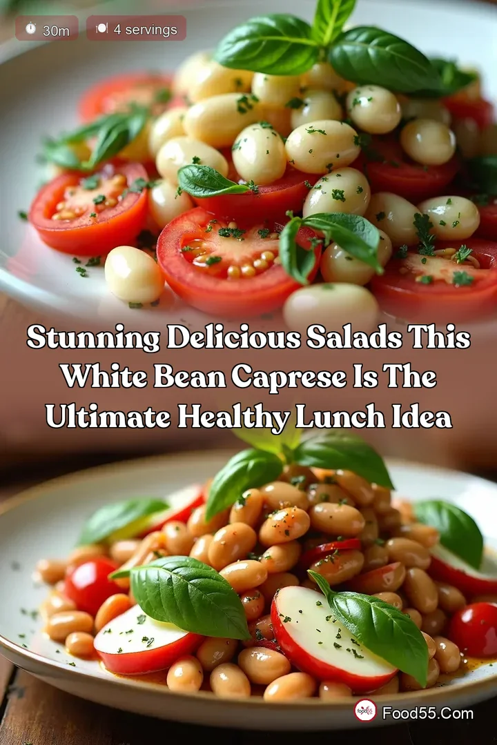 Stunning Delicious Salads This White Bean Caprese is the Ultimate Healthy Lunch Idea