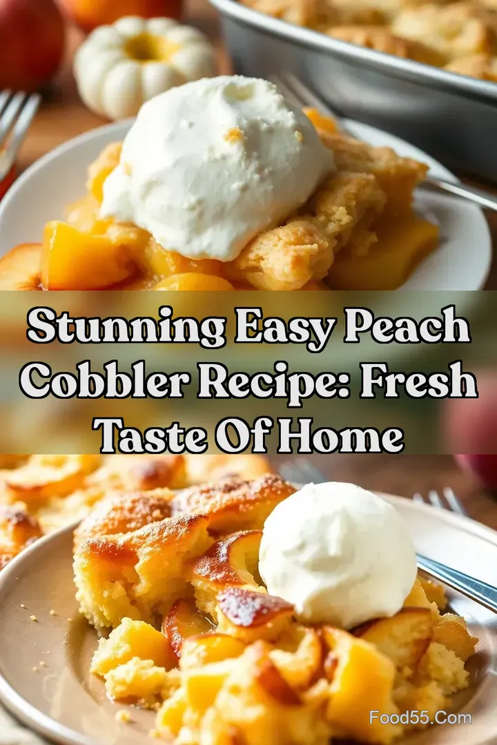 Stunning Easy Peach Cobbler Recipe: Fresh Taste Of Home : PIN FOR LATER Stunning Easy Peach Cobbler Recipe: Fresh Taste Of Home