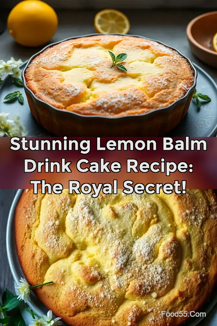Stunning Lemon Balm Drink Cake Recipe: The Royal Secret! : PIN FOR LATER Stunning Lemon Balm Drink Cake Recipe: The Royal Secret!