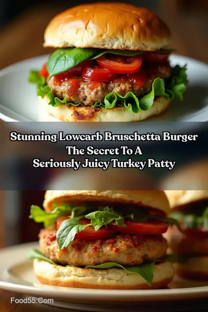 Stunning LowCarb Bruschetta Burger The Secret to a Seriously Juicy Turkey Patty