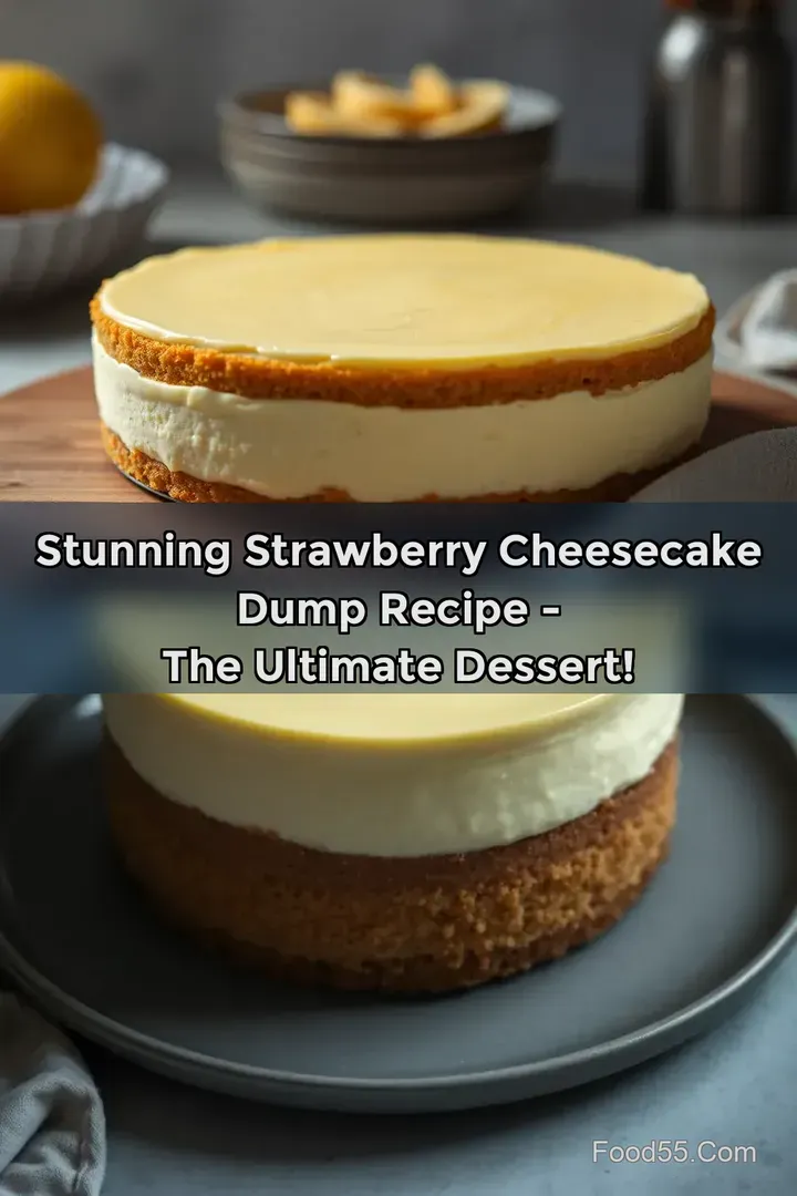 Stunning Strawberry Cheesecake Dump Recipe - The ULTIMATE Dessert! : PIN FOR LATER Stunning Strawberry Cheesecake Dump Recipe - The ULTIMATE Dessert!