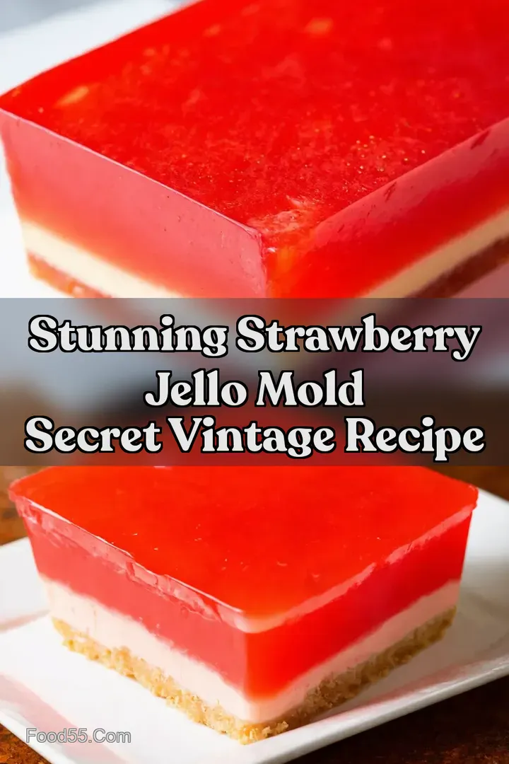 Stunning Strawberry Jello Mold Secret Vintage Recipe