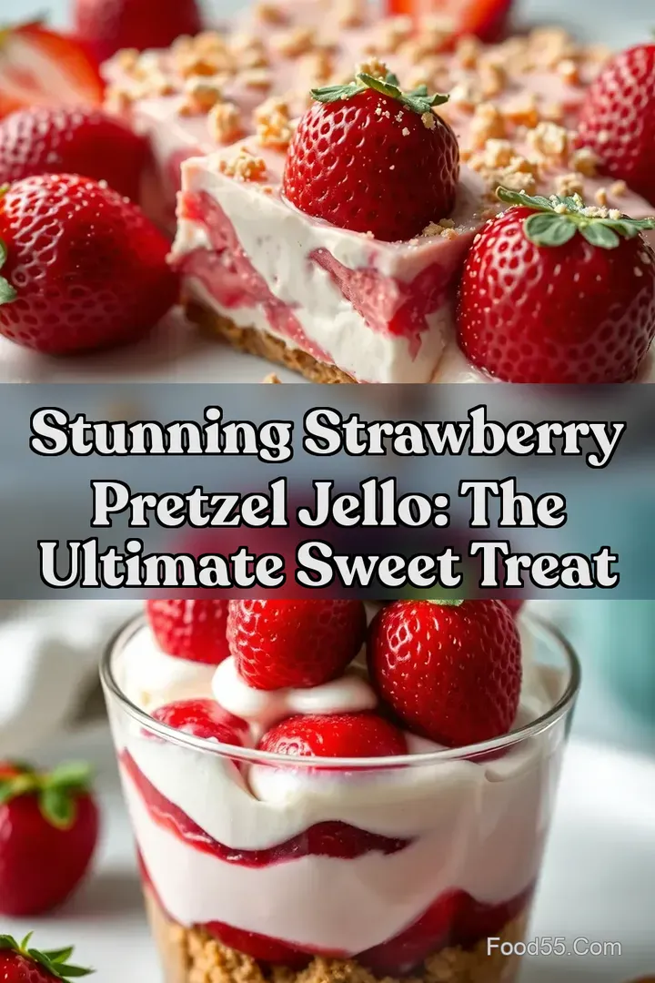 Stunning Strawberry Pretzel Jello: The Ultimate Sweet Treat : PIN FOR LATER Stunning Strawberry Pretzel Jello: The Ultimate Sweet Treat