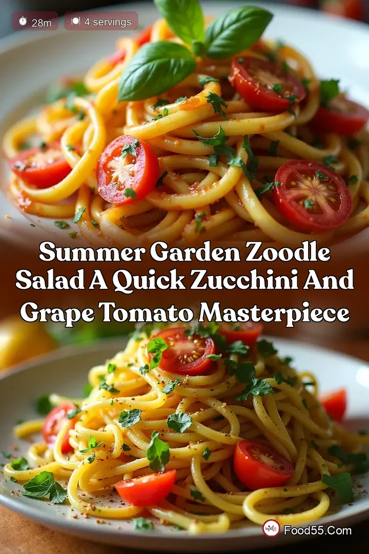 Summer Garden Zoodle Salad A Quick Zucchini and Grape Tomato Masterpiece