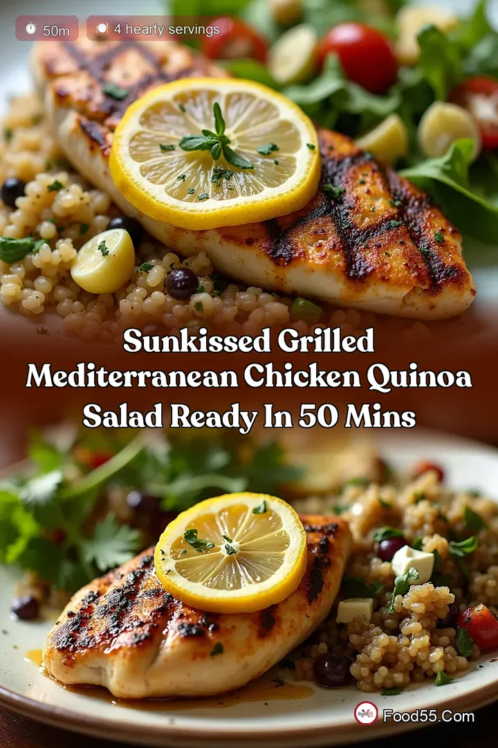SunKissed Grilled Mediterranean Chicken Quinoa Salad Ready in 50 Mins
