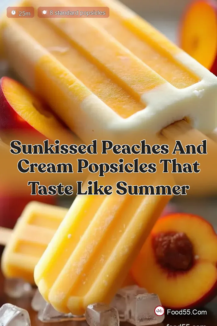 SunKissed Peaches and Cream Popsicles That Taste Like Summer