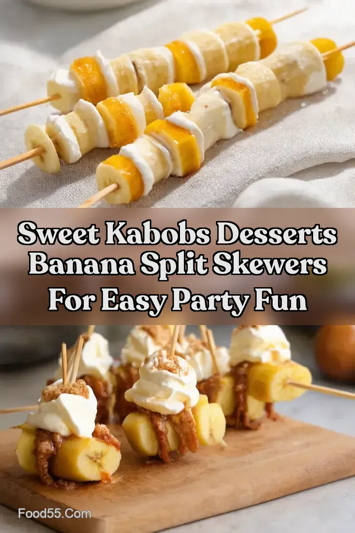 Sweet Kabobs Desserts Banana Split Skewers for Easy Party Fun