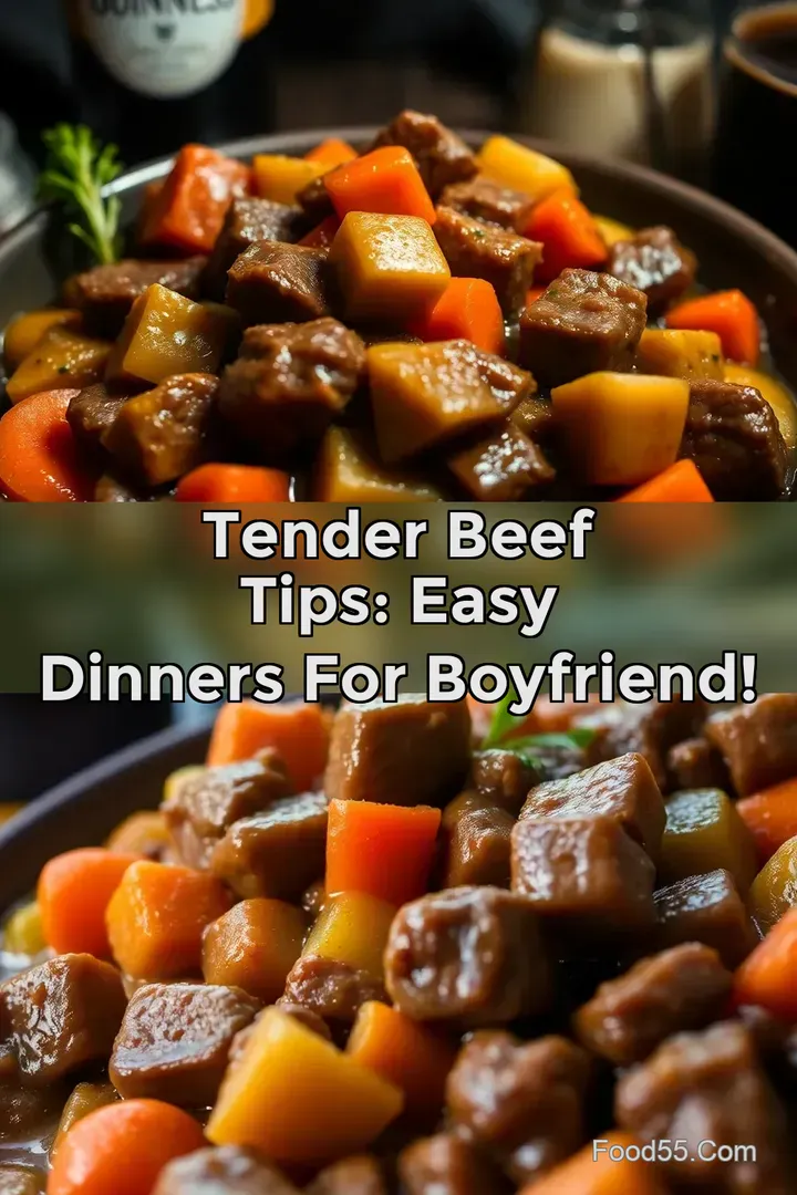 Tender Beef Tips: Easy Dinners For Boyfriend! : PIN FOR LATER Tender Beef Tips: Easy Dinners For Boyfriend!
