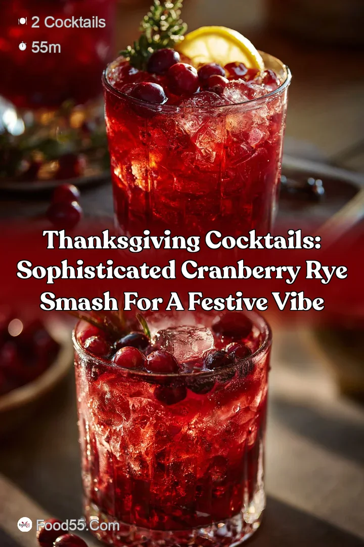 Thanksgiving Cocktails: Sophisticated Cranberry Rye Smash for a Festive Vibe