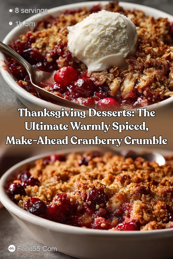 Thanksgiving Desserts: The Ultimate Warmly Spiced Make-Ahead Cranberry Crumble