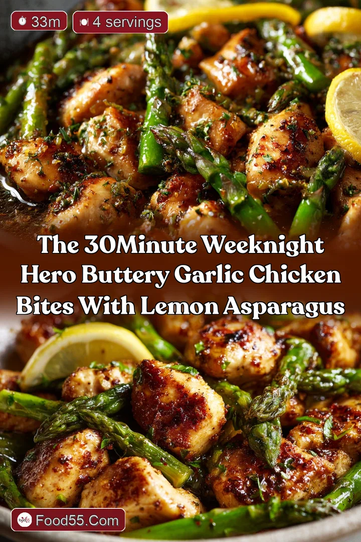 The 30Minute Weeknight Hero Buttery Garlic Chicken Bites with Lemon Asparagus