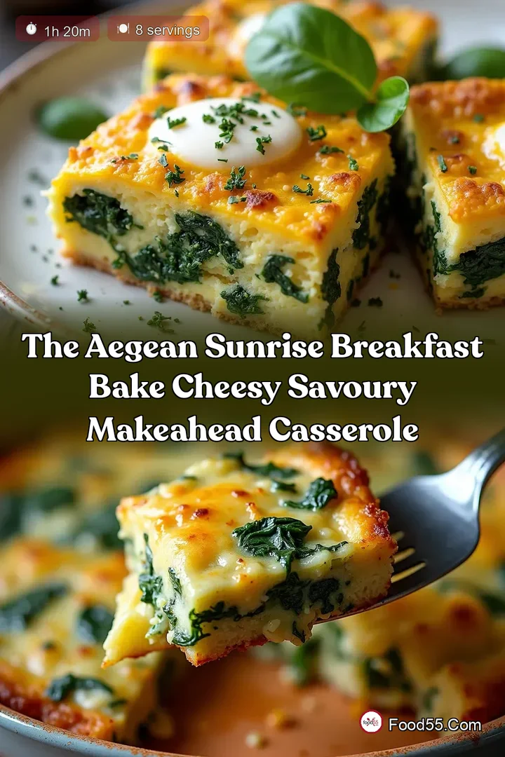 The Aegean Sunrise Breakfast Bake Cheesy Savoury MakeAhead Casserole
