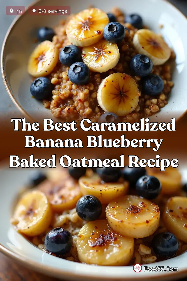 The Best Caramelized Banana Blueberry Baked Oatmeal Recipe