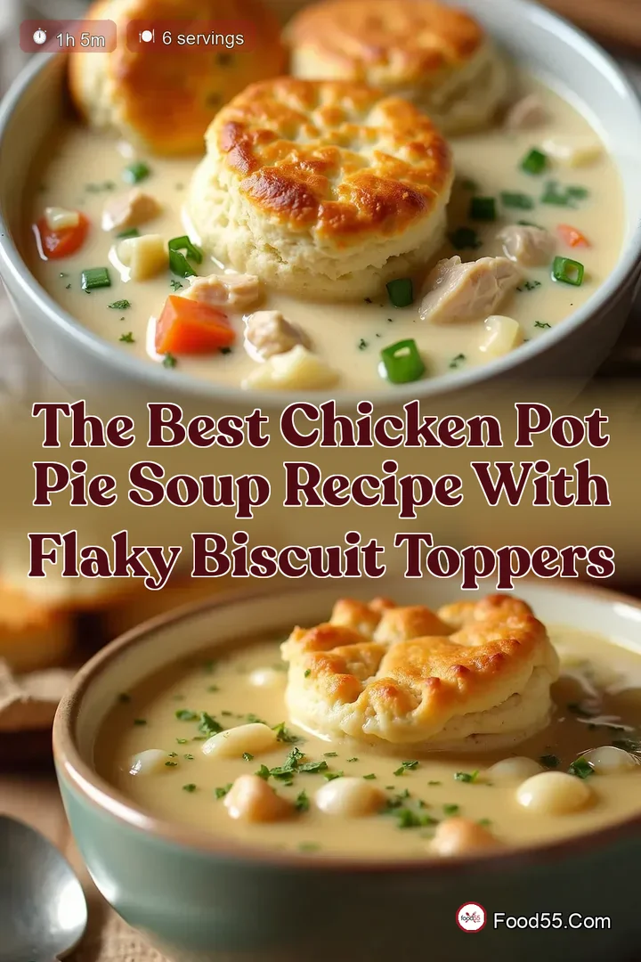 The Best Chicken Pot Pie Soup Recipe With Flaky Biscuit Toppers