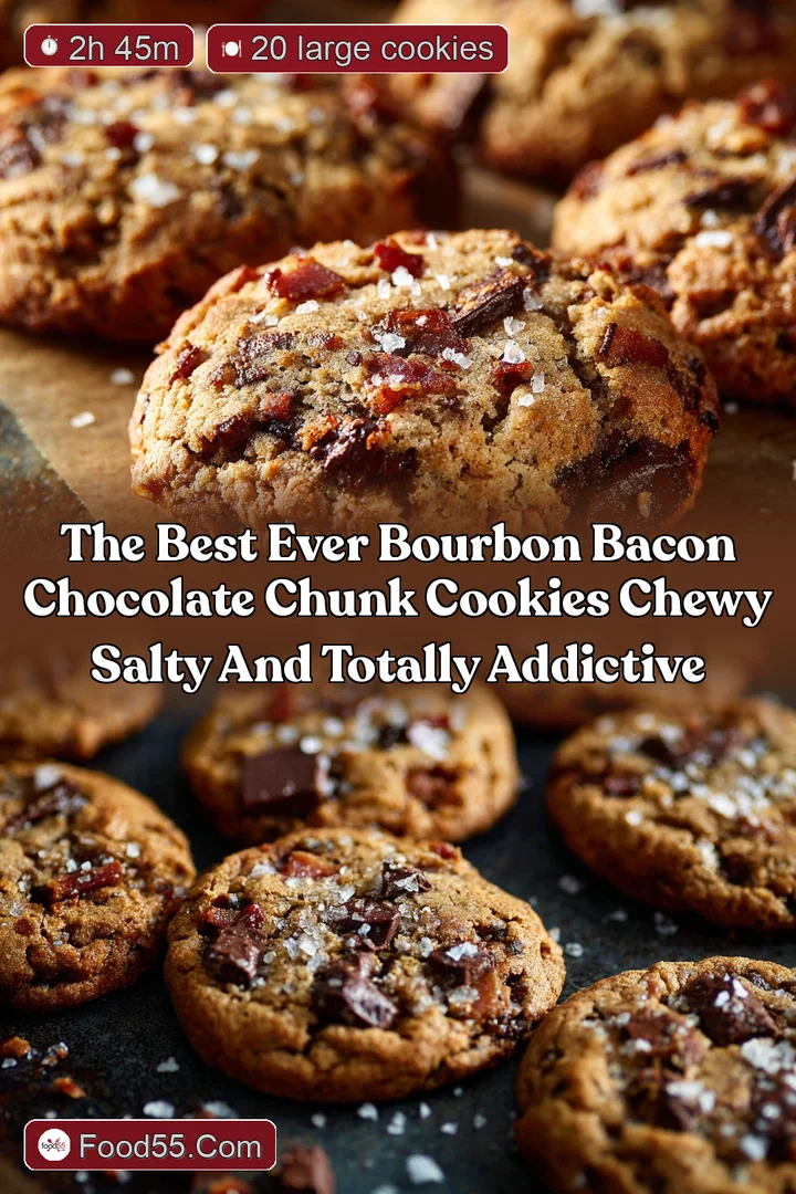 The best ever Bourbon Bacon Chocolate Chunk Cookies Chewy salty and totally addictive