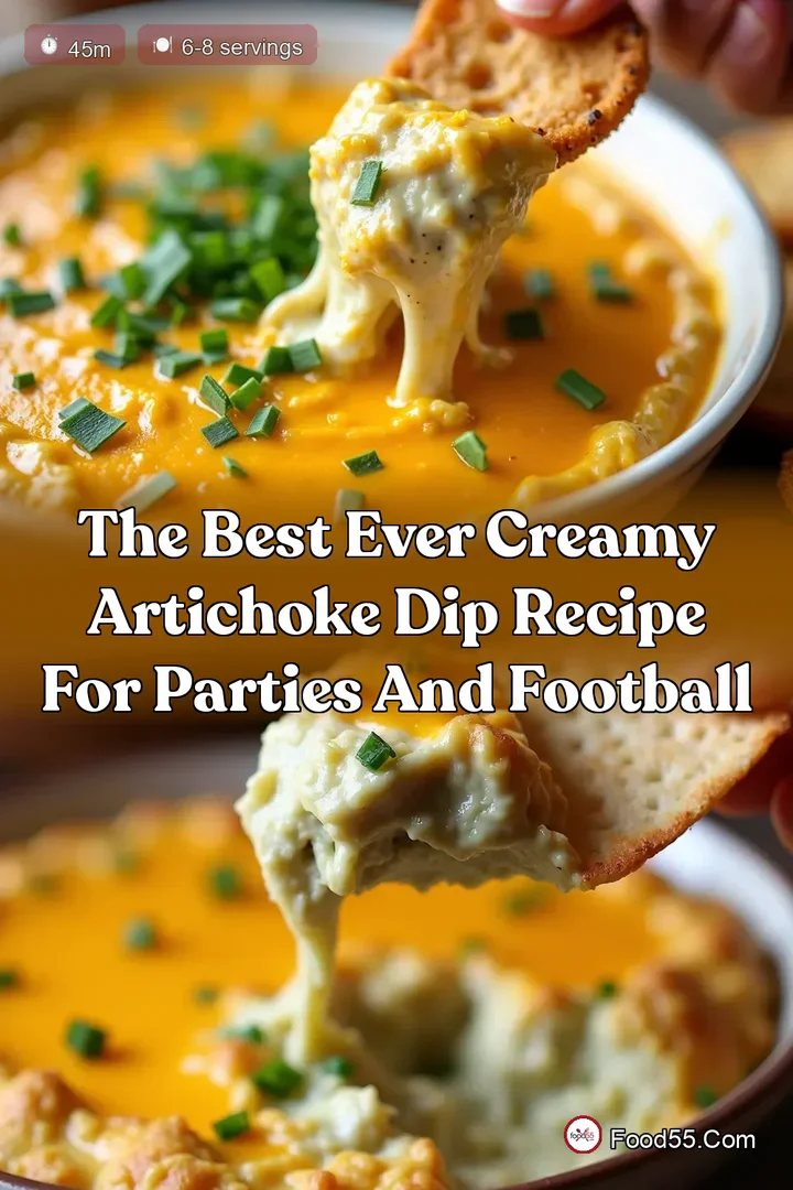 The Best Ever Creamy Artichoke Dip Recipe for Parties and Football