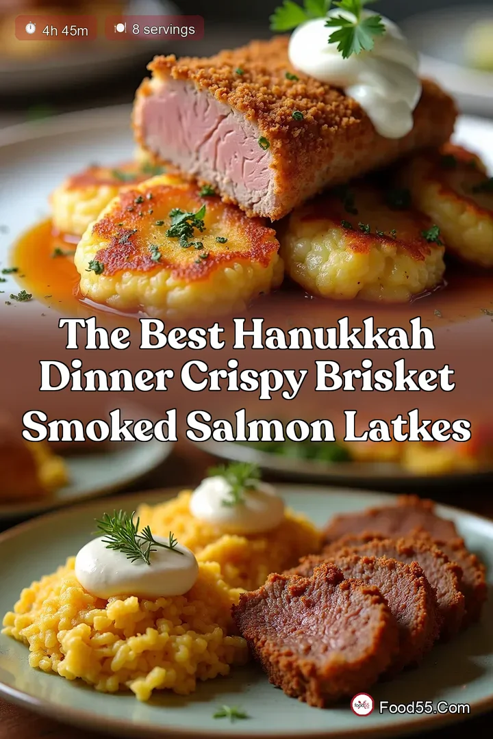 The Best Hanukkah Dinner Crispy Brisket Smoked Salmon Latkes