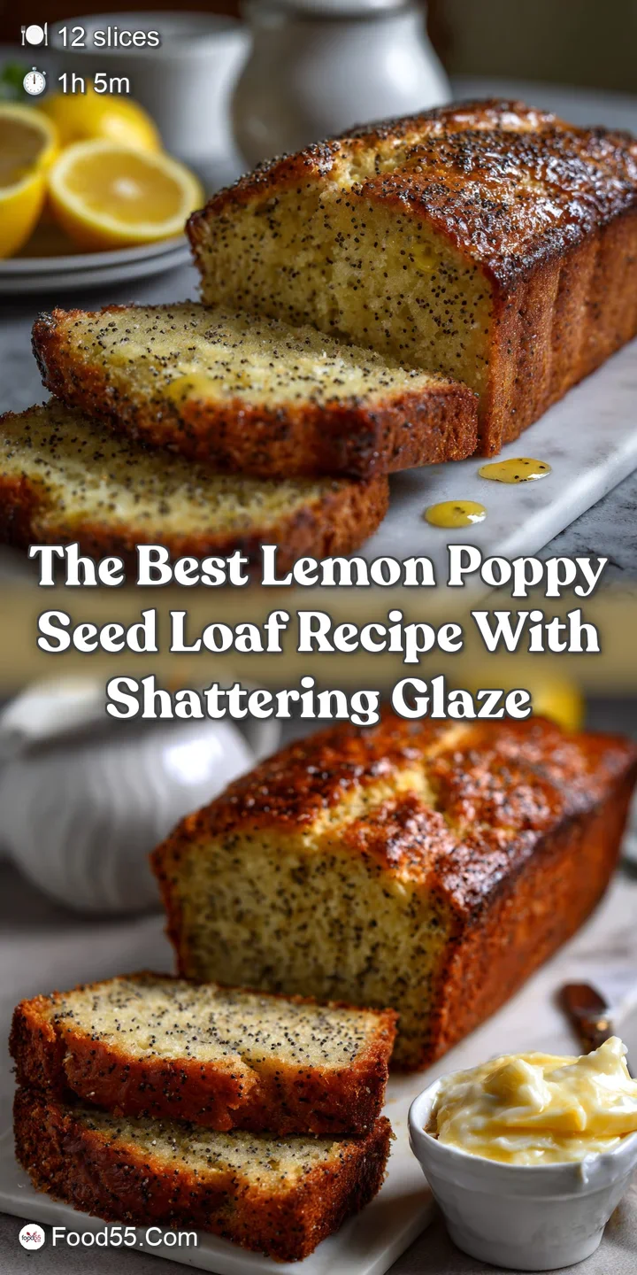 The Best Lemon Poppy Seed Loaf Recipe with Shattering Glaze