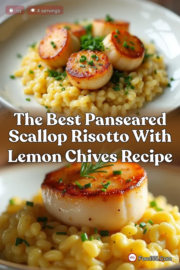 The Best PanSeared Scallop Risotto with Lemon Chives Recipe