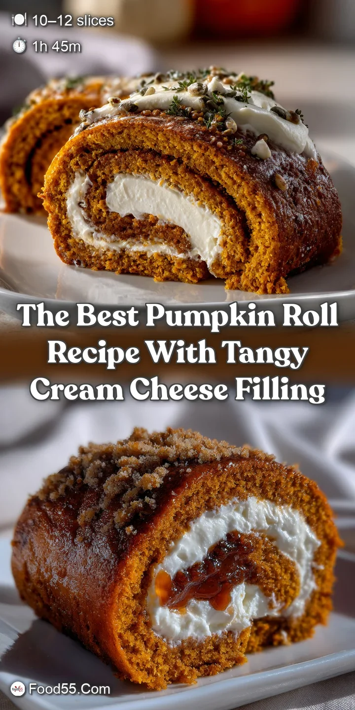 The Best Pumpkin Roll Recipe with Tangy Cream Cheese Filling