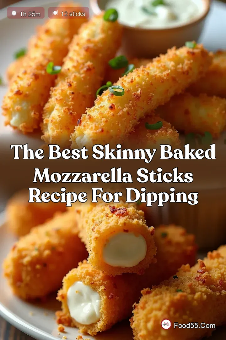 The Best Skinny Baked Mozzarella Sticks Recipe for Dipping