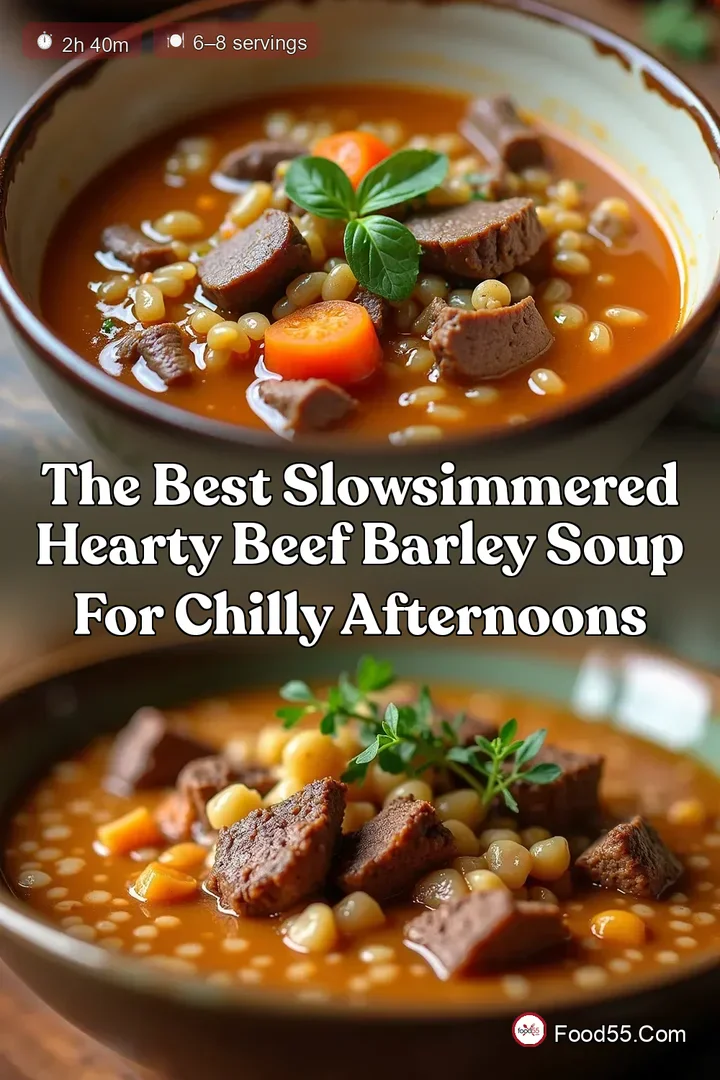The Best SlowSimmered Hearty Beef Barley Soup for Chilly Afternoons