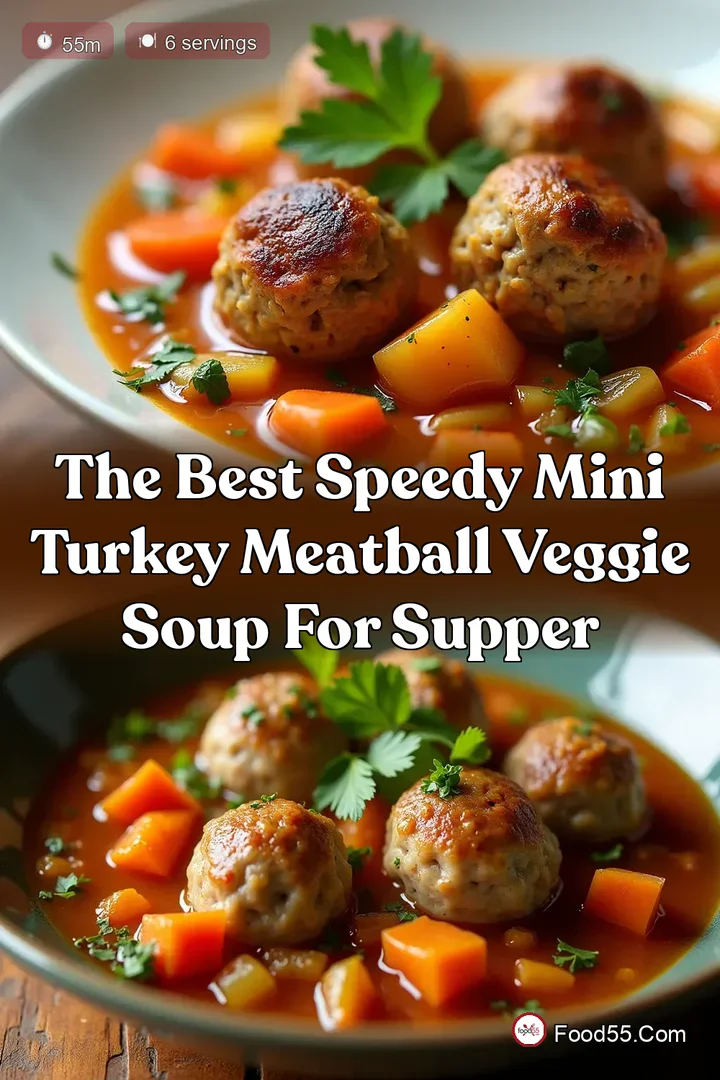 The Best Speedy Mini Turkey Meatball Veggie Soup for Supper