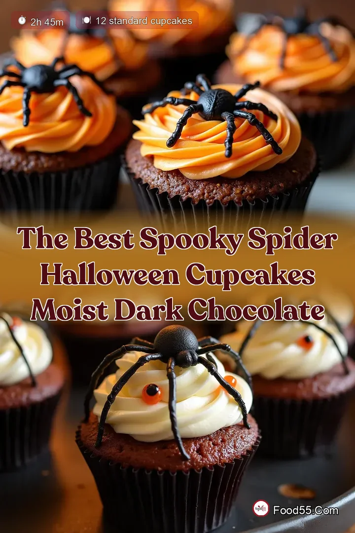 The Best Spooky Spider Halloween Cupcakes Moist Dark Chocolate