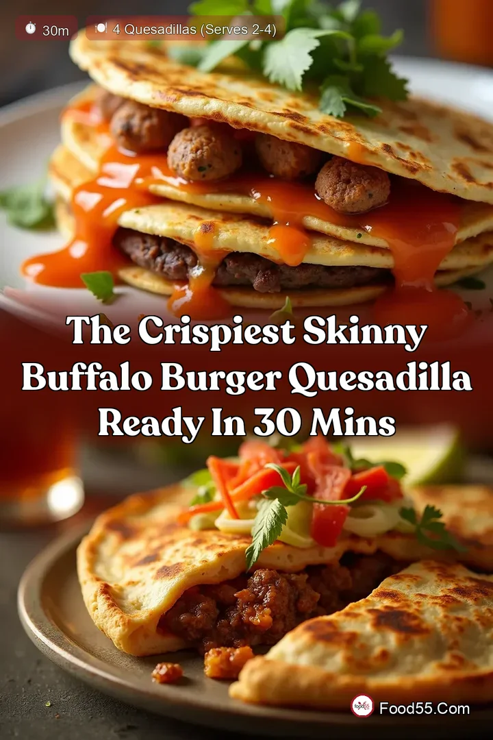 The Crispiest Skinny Buffalo Burger Quesadilla Ready in 30 Mins