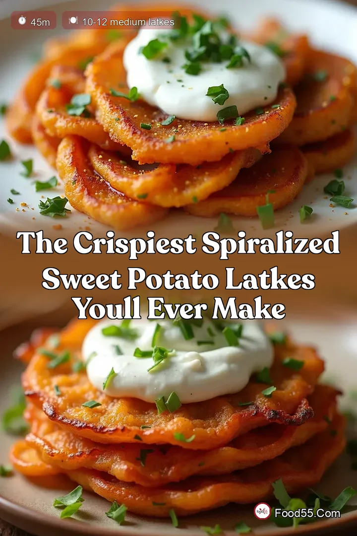 The Crispiest Spiralized Sweet Potato Latkes Youll Ever Make