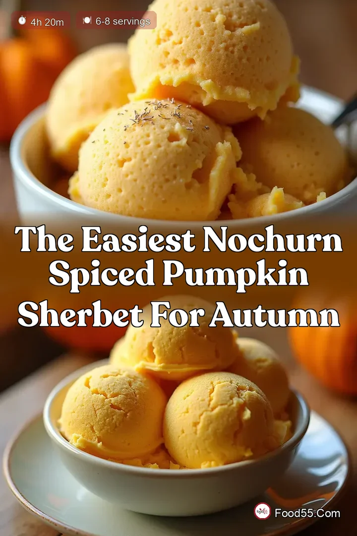 The Easiest NoChurn Spiced Pumpkin Sherbet for Autumn