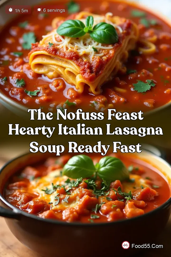 The NoFuss Feast Hearty Italian Lasagna Soup Ready Fast