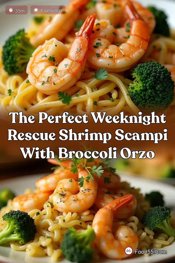 The Perfect Weeknight Rescue Shrimp Scampi with Broccoli Orzo