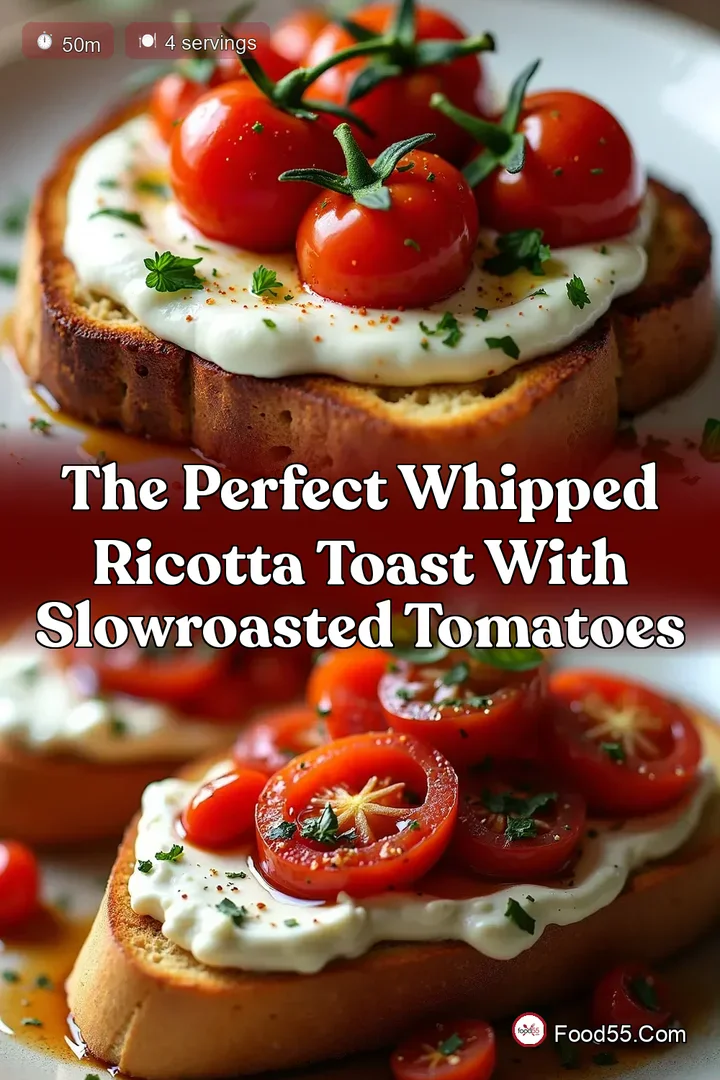 The Perfect Whipped Ricotta Toast with SlowRoasted Tomatoes
