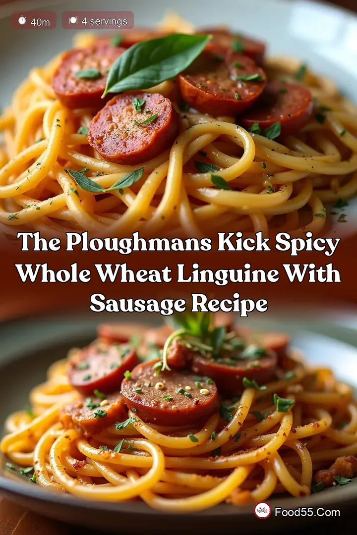 The Ploughmans Kick Spicy Whole Wheat Linguine with Sausage Recipe
