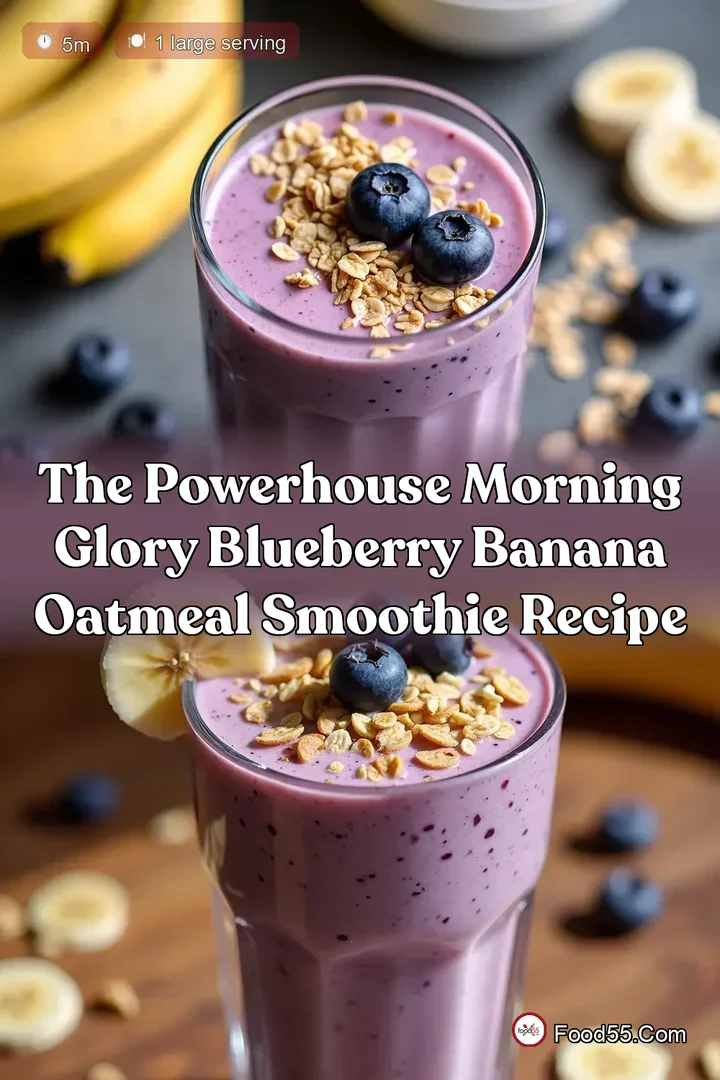 The Powerhouse Morning Glory Blueberry Banana Oatmeal Smoothie Recipe