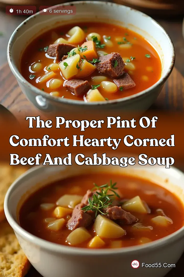 The Proper Pint of Comfort Hearty Corned Beef and Cabbage Soup