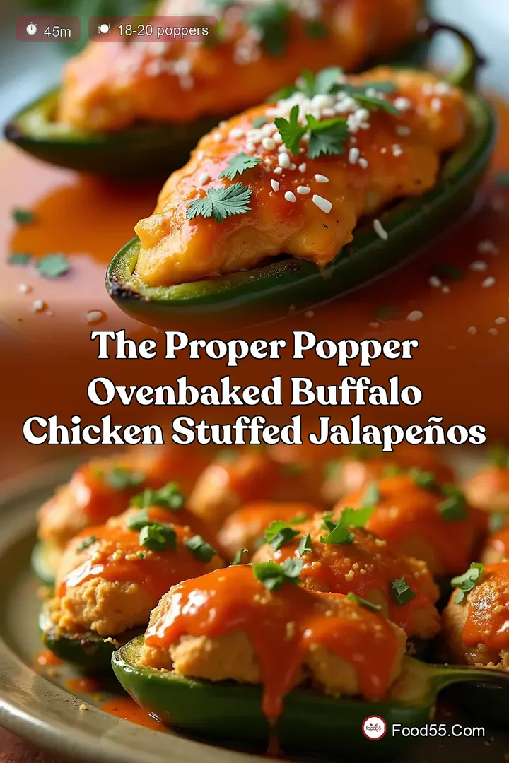 The Proper Popper OvenBaked Buffalo Chicken Stuffed Jalape&ntilde;os