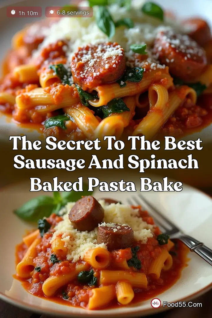 The Secret to the Best Sausage and Spinach Baked Pasta Bake
