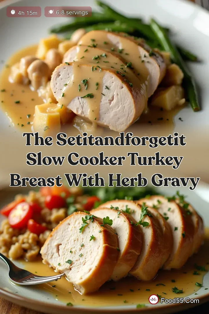 The SetItandForgetIt Slow Cooker Turkey Breast with Herb Gravy