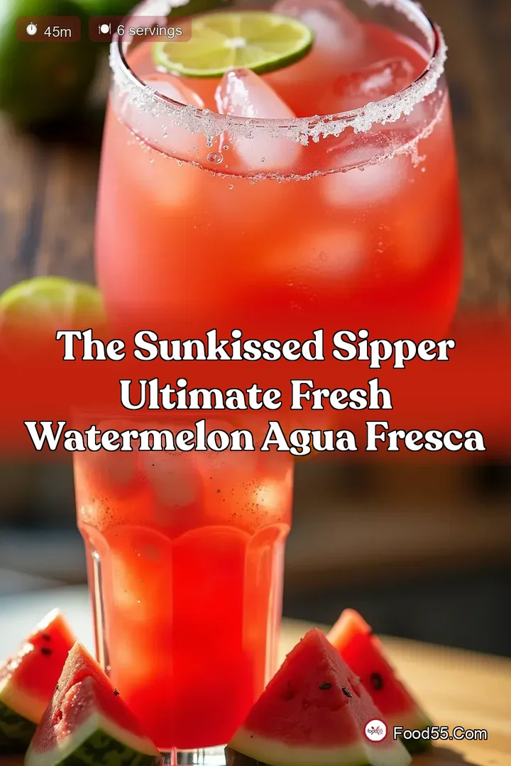 The SunKissed Sipper Ultimate Fresh Watermelon Agua Fresca