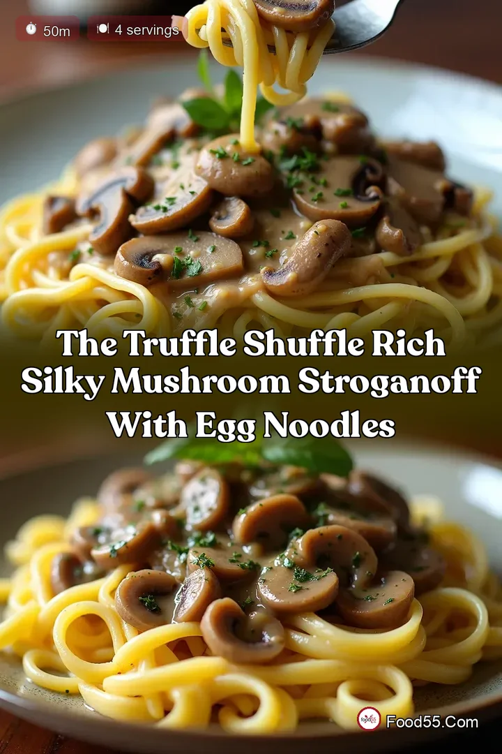 The Truffle Shuffle Rich Silky Mushroom Stroganoff with Egg Noodles